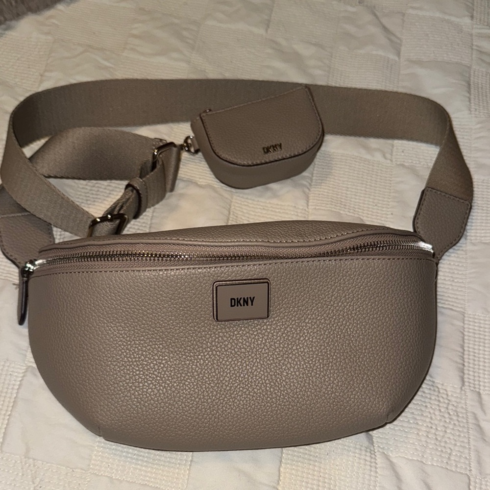 DKNY Beige Belt Bag with Pouch